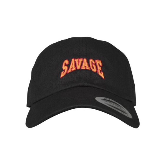 Turn Up Savage Dad Cap, black
