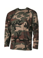 MFH US Tarn-Shirt, langarm, 160g, woodland L