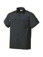 MFH Outdoor Hemd, kurzarm, Microfaser, black M