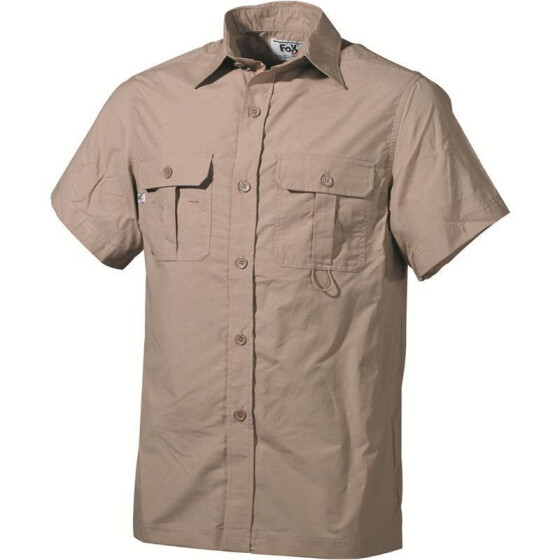 MFH Outdoor Hemd, kurzarm, Microfaser, khaki L