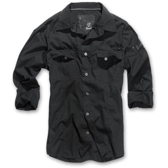 BRANDIT SlimFit Shirt, black