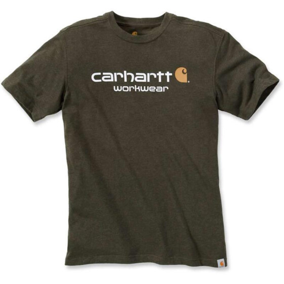 CARHARTT Core Logo T-Shirt S/S, moss heather
