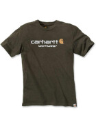 CARHARTT Core Logo T-Shirt S/S, moss heather