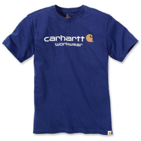 CARHARTT Core Logo T-Shirt S/S, ink blue heather