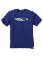 CARHARTT Core Logo T-Shirt S/S, ink blue heather