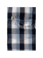 CARHARTT Slim Fit Plaid Shirt S/S, navy