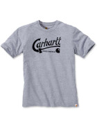 CARHARTT Made By Hand Graphic T-Shirt S/S, heather grey