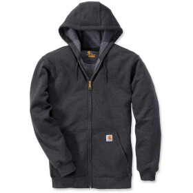 CARHARTT Zip Hooded Sweatshirt, carbon heather