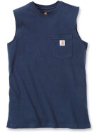 CARHARTT Workwear Pocket Sleeveless T-Shirt, navy
