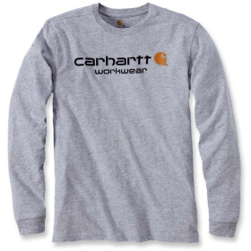 CARHARTT Maddock Core Logo T-Shirt L/S, heather grey