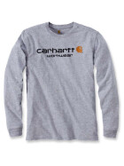 CARHARTT Maddock Core Logo T-Shirt L/S, heather grey