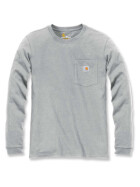 CARHARTT Workw Pocket L/S T-Shirt, heather grey