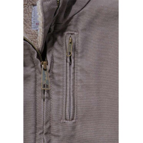 CARHARTT Womens Sandstone Mock Neck Vest, taupe grey