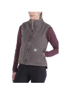 CARHARTT Womens Sandstone Mock Neck Vest, taupe grey