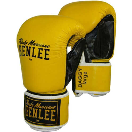 BENLEE Leather Bag Mitts BAGGY, yellow/black
