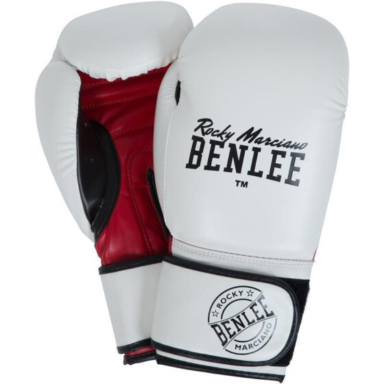 BENLEE Artificial Leather Boxing Gloves CARLOS, white/black/red