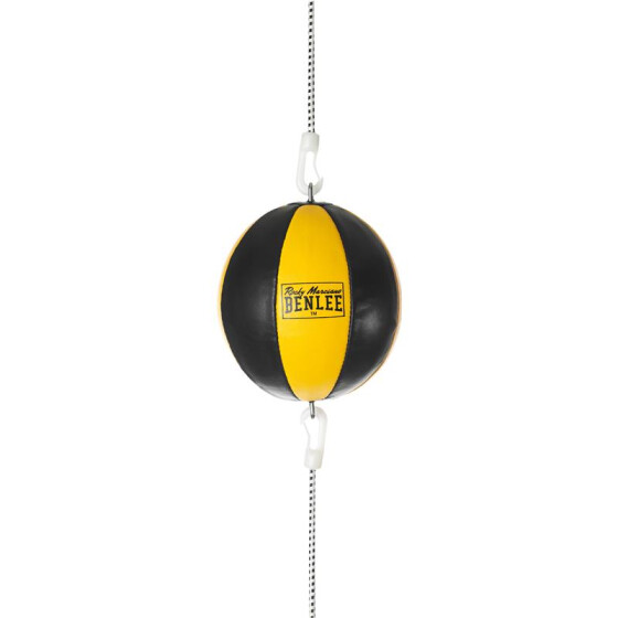 BENLEE Leather Floor To Ceiling Ball MARS, Black/Yellow