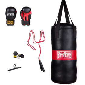 BENLEE Boxing Bag &amp; Gloves Set PUNCHY, Black