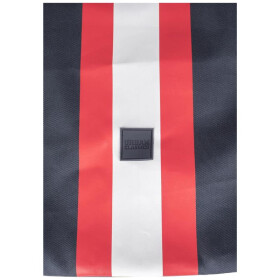 Urban Classics Striped Gym Bag, navy/fire red/white