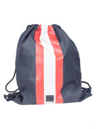 Urban Classics Striped Gym Bag, navy/fire red/white