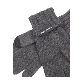 Urban Classics Knit Gloves, darkgrey melange