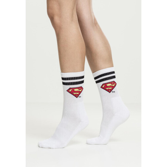 MERCHCODE Superman Socks Double Pack, black/white