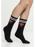 MERCHCODE Superman Socks Double Pack, black/white