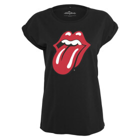 MERCHCODE Ladies Rolling Stones Tongue Tee, black