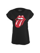 MERCHCODE Ladies Rolling Stones Tongue Tee, black