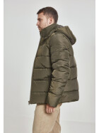 Urban Classics Hooded Puffer Jacket, darkolive