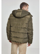 Urban Classics Hooded Puffer Jacket, darkolive