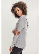 Urban Classics Ladies Back Lace Up Sweater, grey