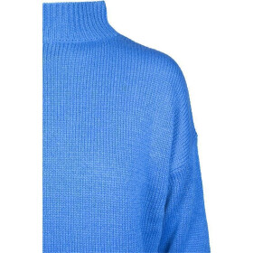 Urban Classics Ladies Oversize Turtleneck Sweater, brightblue