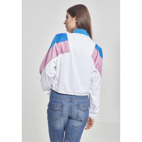 Urban Classics Ladies 3-Tone Track Jacket, wht/brightblue/coolpink