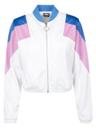 Urban Classics Ladies 3-Tone Track Jacket, wht/brightblue/coolpink