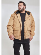 Urban Classics Hooded Cotton Jacket, camel