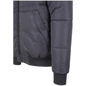 Urban Classics Hooded Peach Puffer Jacket, black