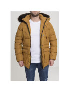 Urban Classics Faux Fur Hooded Jacket, goldenoak