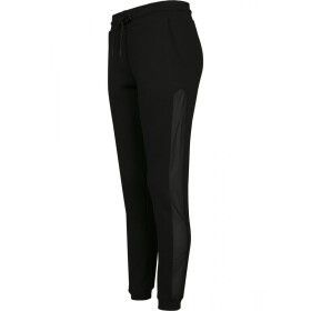 Urban Classics Ladies Tech Mesh Side Stripe Sweatpants, black