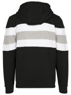Urban Classics Chest Striped Hoody, black/white/grey