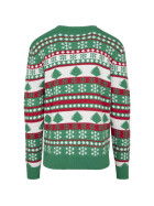 Urban Classics Snowflake Christmas Tree Sweater, treegreen/white/firered