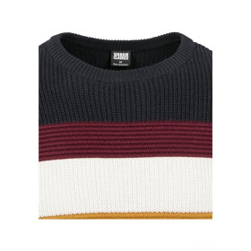 Urban Classics Block Sweater, dnavy/offwhite/port/goldenoak