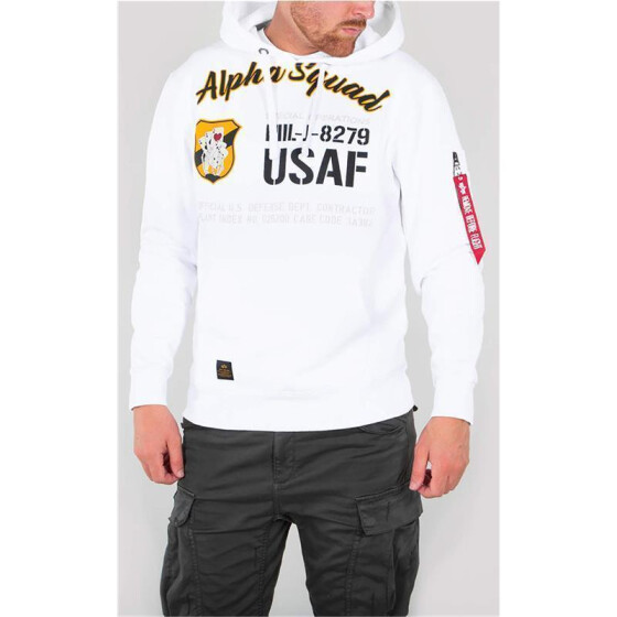Alpha Industries Squad Hoody, white