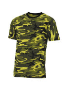 MFH US T-Shirt,&quot;Streetstyle&quot;, gelb-camo, 140-145 g/m&sup2; 