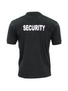 MFH Poloshirt, schwarz, Security, bedruckt