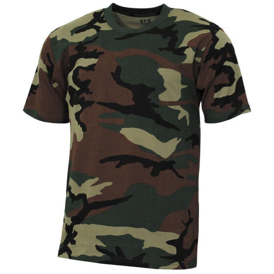 MFH Kinder T-Shirt, &quot;Basic&quot;, woodland, 140-145 g/m&sup2;