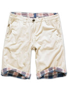BRANDIT RAIDER Shorts, beige / blue checkered