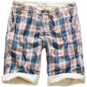 BRANDIT RAIDER Shorts, beige / blue checkered M