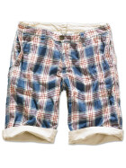 BRANDIT RAIDER Shorts, beige / blue checkered XL