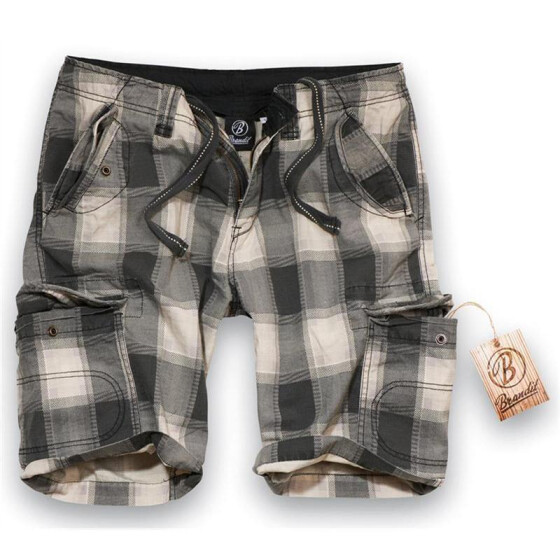 BRANDIT Iron Vintage Shorts, grey checkered L